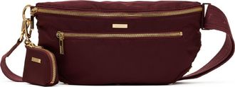 Hammitt Large Charles Nylon Crossbody Belt Bag in Wine Nylon/gold at Nordstrom