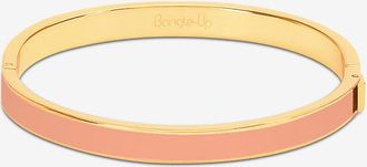 Bangle Up Emaillierter goldener Armreif Bangle - Corail Orange - T1 - 7mm