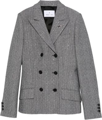 Manuel Ritz chevron blazer - Black