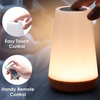 No Brand L&aacute;mpara De Noche Recargable Por Usb Con Control Remoto, Luz Blanca C&aacute;lida Y 13 Colores Rgb, L&aacute;mpara De Ambiente Para Despertar, L&aacute;mpara De Mesita De N