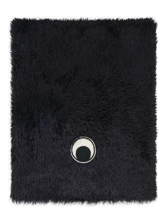 Marine Serre fluffy-knit neck scarf - unisex - Polyimide - One Size - Black