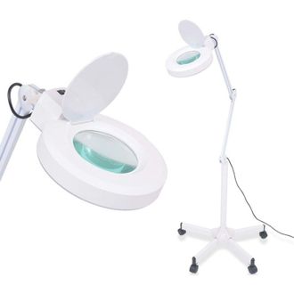 vidaXL L&aacute;mpara Cosm&eacute;tica Con Lupa Con Pie Vidaxl