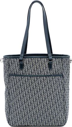 Dior Borsa tote Diorissimo in tela con motivo Trotter 2003 - Blu