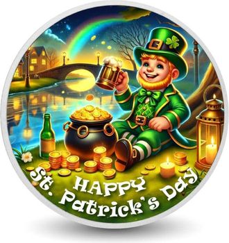 OEM Duende Junto Al R&iacute;o Con Olla De Oro, Moneda De Color De 1 Oz