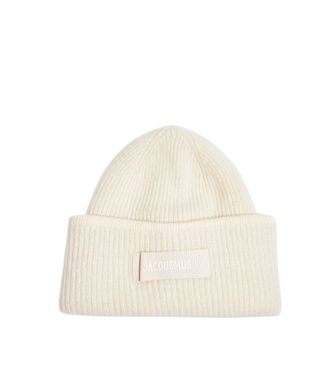 Jacquemus Off White Logo Beanie Cap
