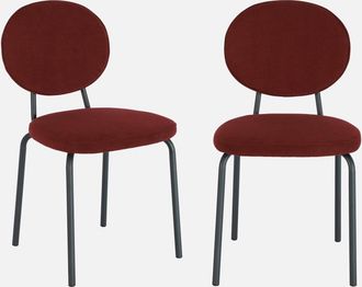 Sweeek Silla Vintage De Metal Y Tela, Set De 2
