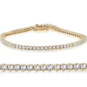 Pompeii3 5Ct Diamond Tennis Bracelet 14k Gold Lab Grown 7