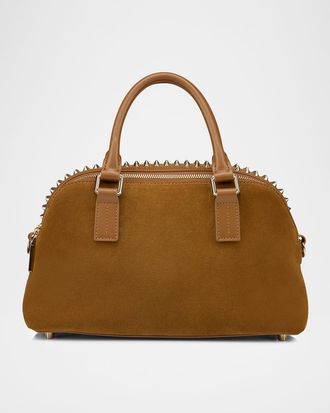 Christian Louboutin Funky Spike Bowling Bag in Suede