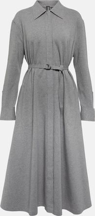 Norma Kamali Belted terry midi dress