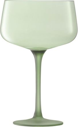LSA Arc Contrast Set of 4 Glass Cocktail Saucers in Moss at Nordstrom