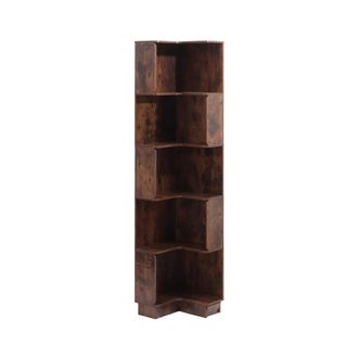 Mobili Rebecca Librer&iacute;a 6 estantes en mdf madera oscura 175x38,5x37,5