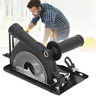 OEM Soporte Para Sierra De Cinta Con Protector Antipolvo Y Base De Corte Para Amoladora Angular - Accesorios Incluidos: Gu&iacute;a Y Disco De Piedra--crezuo