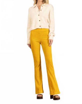 Avenue Montaigne Bellini Corduroy Pants In Mustard