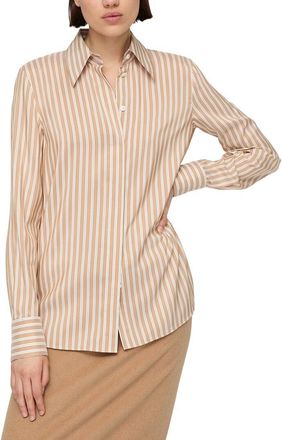 Lafayette 148 New York French Cuffed Silk Blouse