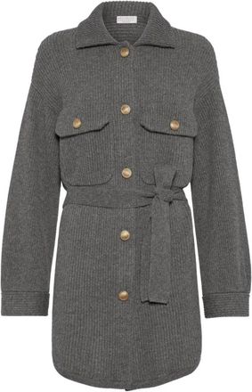Brunello Cucinelli Dames, Truien, Grijs, Maat: S
