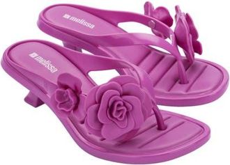 Melissa Petals Kitten Heel Flip Flop in Lilac at Nordstrom, Size 10