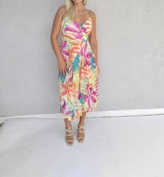 Flying Tomato Strappy Back Sundress In Multi Color