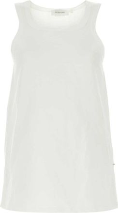 Sportmax Supreme tank top - women - Linen/Flax/Cotton - 40 - White