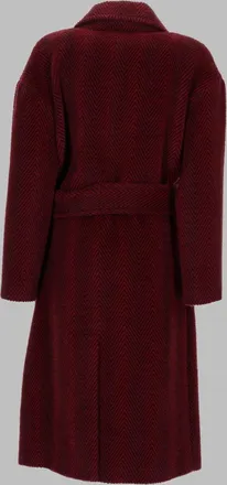 Palt&ograve; Alpaca and Wool Blend Coat - Red