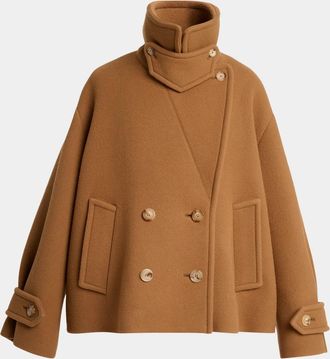 Chlo&eacute; Virgin Wool-Blend Double-Breasted Peacoat