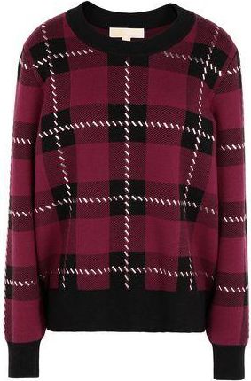 Michael Kors PLAID EMBELL LS SWEATER