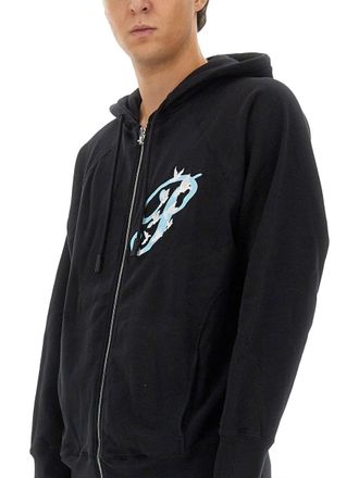 3.Paradis Cotton Zip Sweatshirt - Black
