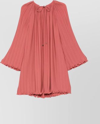 Lanvin ruffled long sleeve mini dress