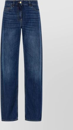 Elisabetta Franchi denim straight-leg trousers