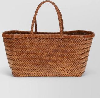Dragon Diffusion woven shoulder bag woman dual handles