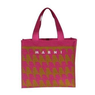 Marni Pre-owned Tote Bags, female, Multicolor, Size: ONE SIZE Pre-owned Jacquard Polyester Tote Bag