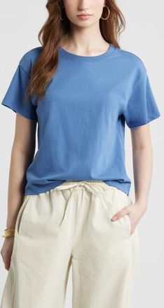 Treasure & Bond Favorite Cotton T-Shirt in Blue Bijou at Nordstrom, Size Xx-Small