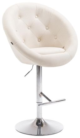 Clp Sgabello Da Bar London V2 In Tessuto Crema Cromo