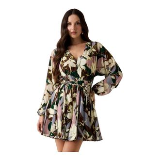 Marciano Samira V-neck Surplice Dress - female - Marciano - Short Dresses - Multicolor - XS - Dresses