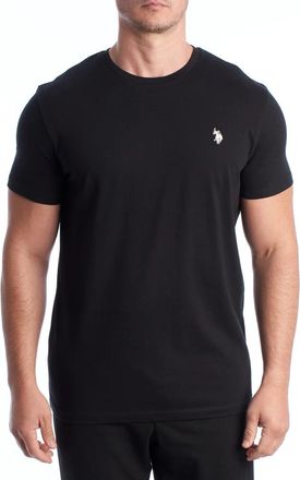 U.S.Polo Association T-shirt met ronde hals van katoen - Heren - T-shirts - Zwart - XL - Katoen - Tops
