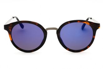 Guess GF0305 Round-Frame Blue Mirror Sunglasses - Brown