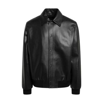 Fendi Leather Blouson - male - Fendi - Light Jackets - Black - XL - Jackets