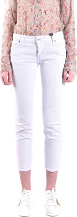 Dsquared2 Slim-Fit Cropped White Jeans