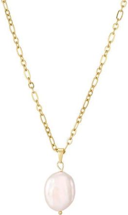 st. Moran Freshwater Pearl Pendant Necklace in Gold/white at Nordstrom