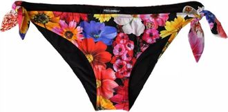 Dolce & Gabbana Bikini broekje met bloemenprint - Dames - Bikinis - Veelkleurig - ONE Size - Nylon - Badmode