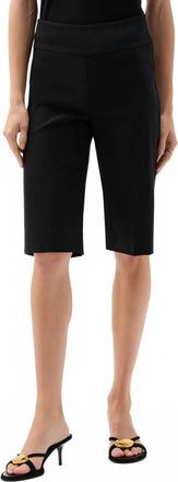 Joseph Ribkoff Stretchable Pull On Bermuda Shorts In Black
