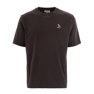 Maison Kitsun&eacute; T-Shirts, male, Black, Size: S Dreaming Fox Regular T-Shirt