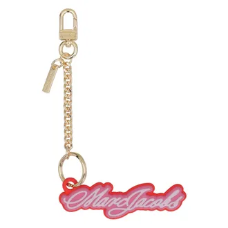 Marc Jacobs Keyrings, female, Pink, Size: ONE SIZE The Cursive Logo Bag Charm