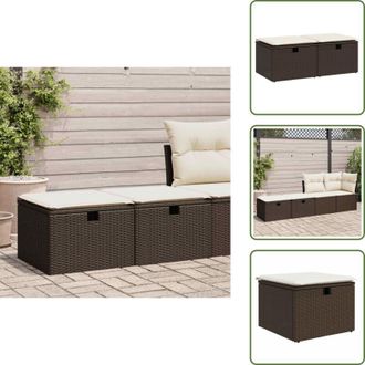 vidaXL Rattan - vidaXL Set Divano Giardino 4 pz con Cuscini Marrone Polyrattan Acacia - Rattan poliester