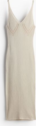 H&M Strickkleid in Midilänge - Beige