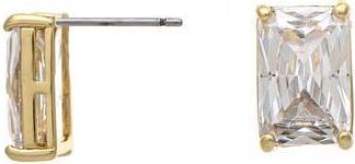 Rivka Friedman Emerald Cut Stud Earrings in Gold/cubic Zirconia at Nordstrom Rack