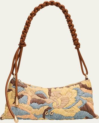 Cult Gaia Osa Braided-Strap Raffia Shoulder Bag