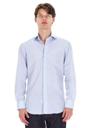 Finamore Giza 170S Milano Micro-Check Cotton Tailored Shirt