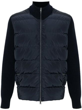 Herno Nylon And Wool Padded Cardigan