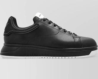 Emporio Armani leather lace-up sneakers