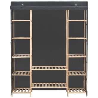 Berkfield Home Wardrobe Grey 135x40x170 cm Fabric | Size: 135 x 40 x 170 cm